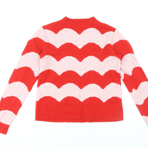 Red Herring Women's Red High Neck Jumper Size 12