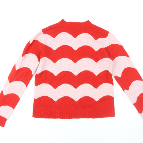 Red Herring Women's Red High Neck Jumper Size 12