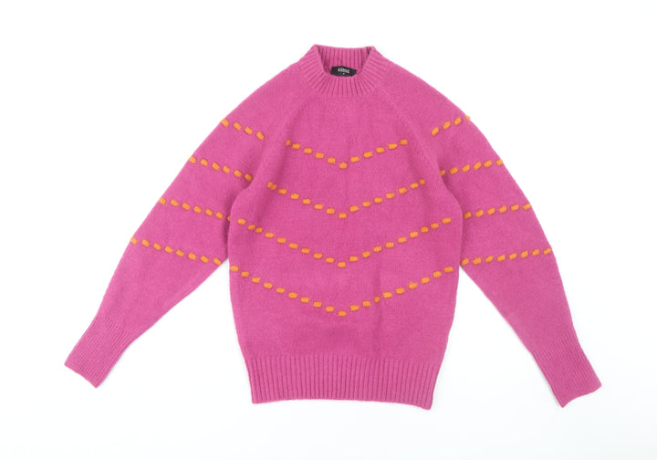 Klass Women's Pink Pullover Jumper, Size S, Geometric