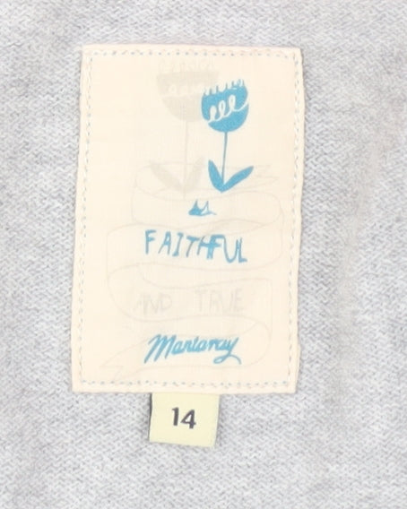 Marlony Women's Grey Cardigan Size 14