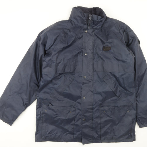 Portwest Men's Blue Rain Coat Jacket Size L