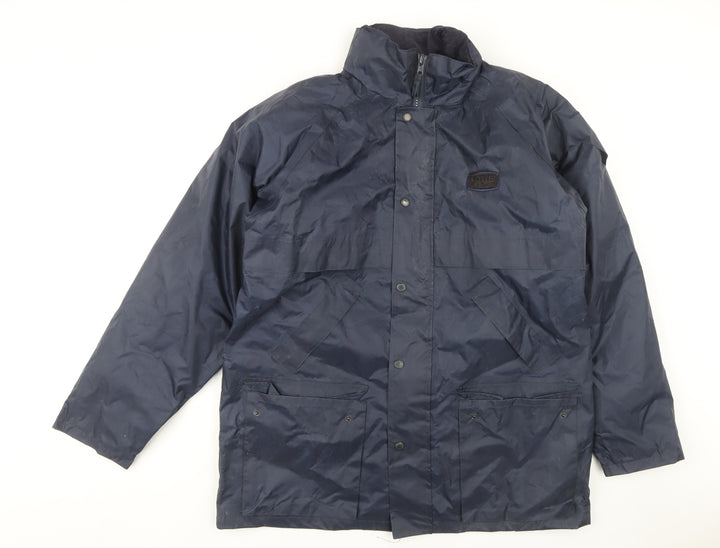 Portwest Men's Blue Rain Coat Jacket Size L