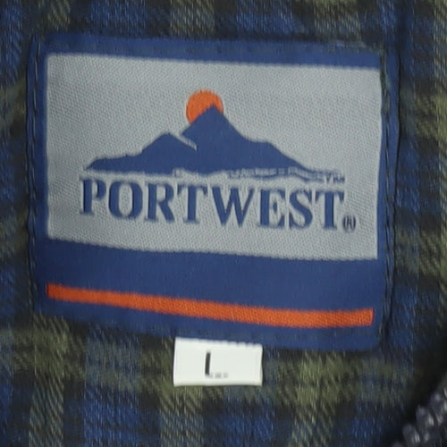 Portwest Men's Blue Rain Coat Jacket Size L