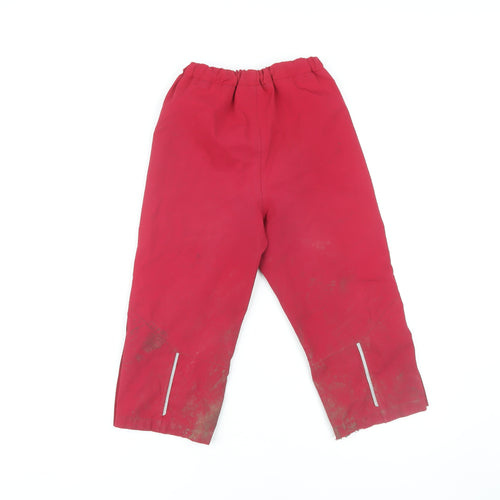 Hi Gear Girls Red Rain Trousers, 3-4 Years, Elastic Waist