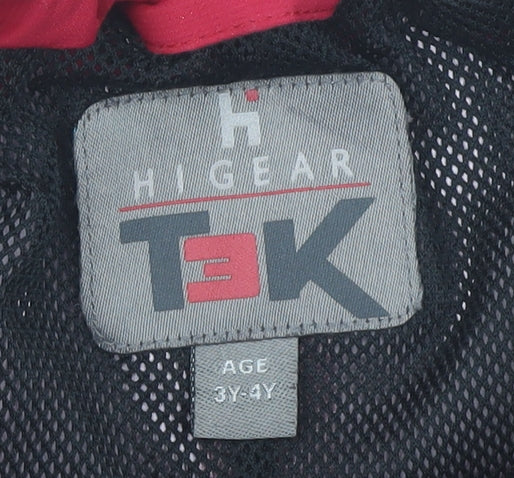 Hi Gear Girls Red Rain Trousers, 3-4 Years, Elastic Waist