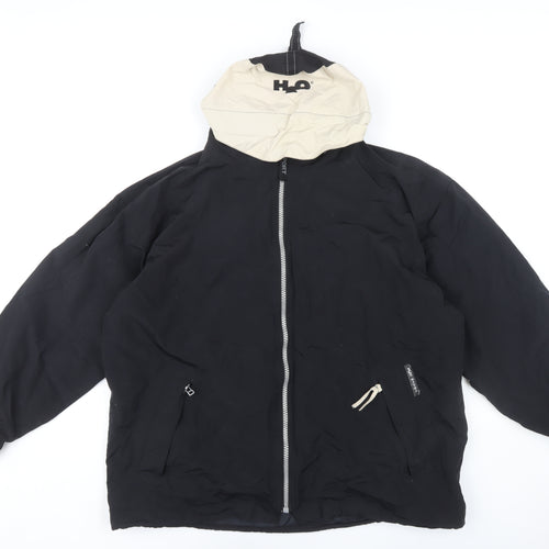 H2O Unisex Black Nylon Puffer Jacket M Waterproof