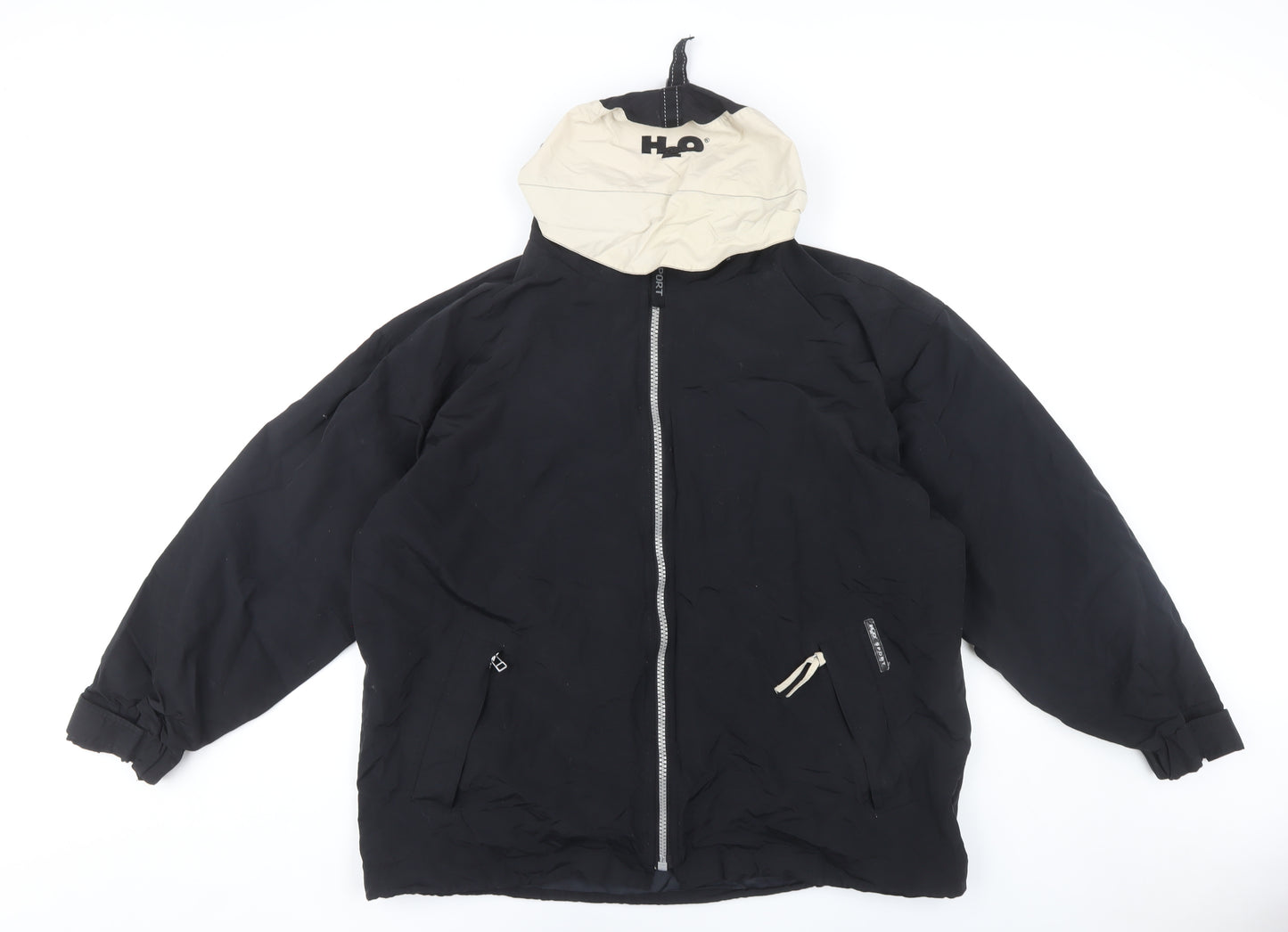 H2O Unisex Black Nylon Puffer Jacket M Waterproof