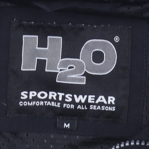 H2O Unisex Black Nylon Puffer Jacket M Waterproof