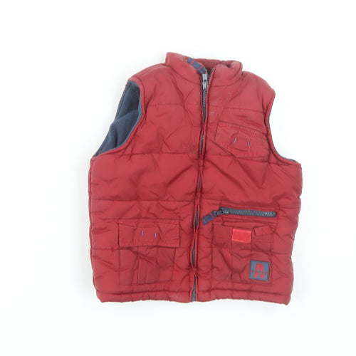 Rebel Active Boys Red Bodywarmer 2-3 Years Sleeveless Jacket