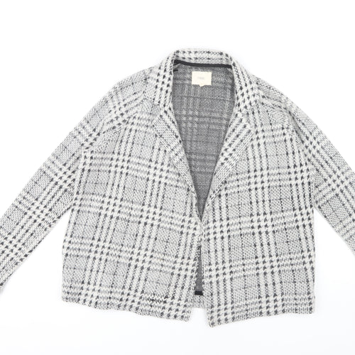 Next Women's Grey Check Jacket Size 12 Knit
