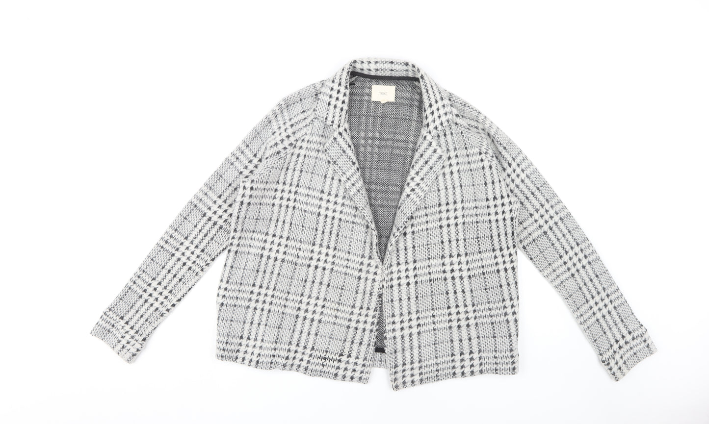 Next Women's Grey Check Jacket Size 12 Knit