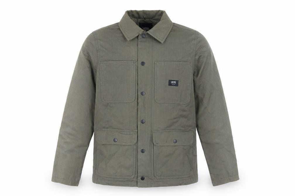 Front view of Vans Men's Green XS Military Jacket
