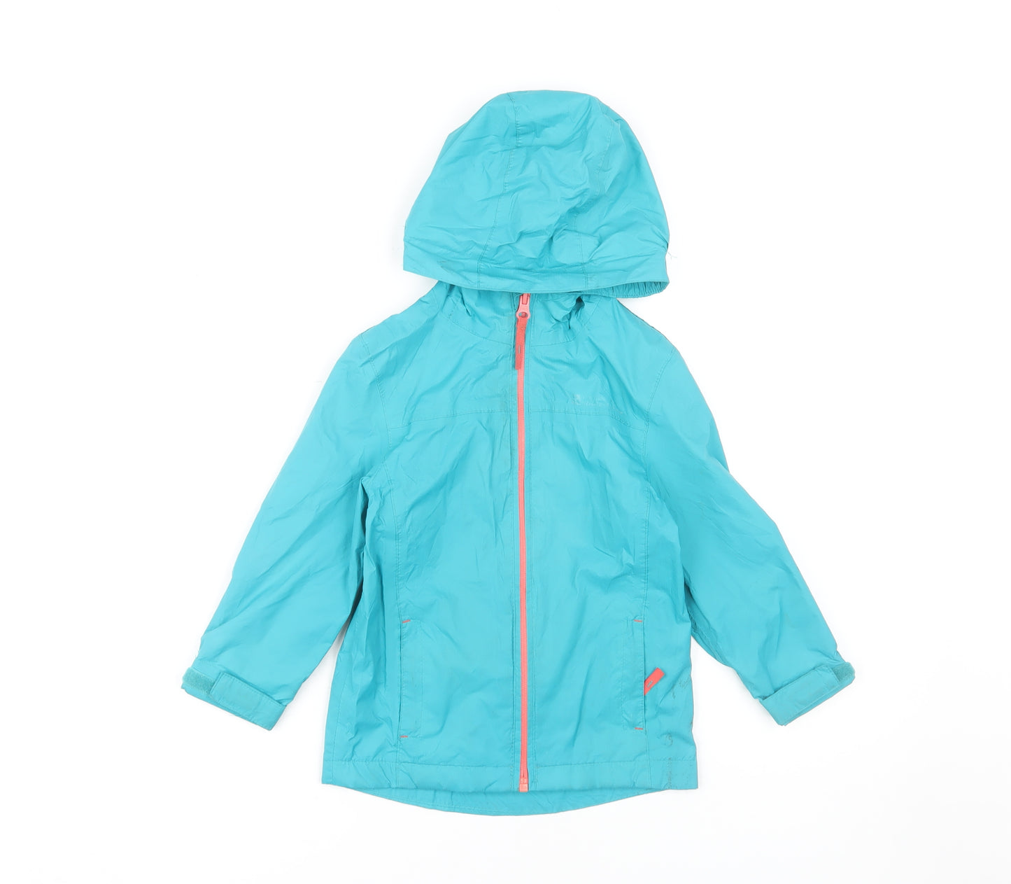 Mountain Warehouse Girls Blue Rain Coat 3-4 Yrs Waterproof