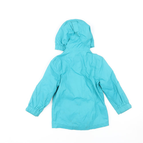 Mountain Warehouse Girls Blue Rain Coat 3-4 Yrs Waterproof