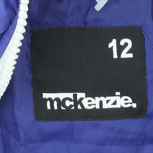 McKenzie Boys Blue Hooded Puffer Jacket 12 Years