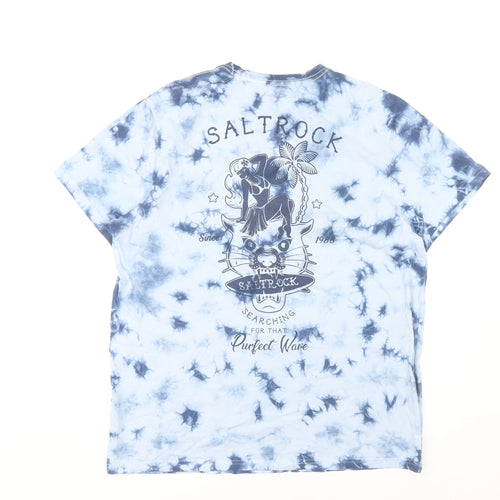 Saltrock Men's Multicoloured Beach T-Shirt L Cotton