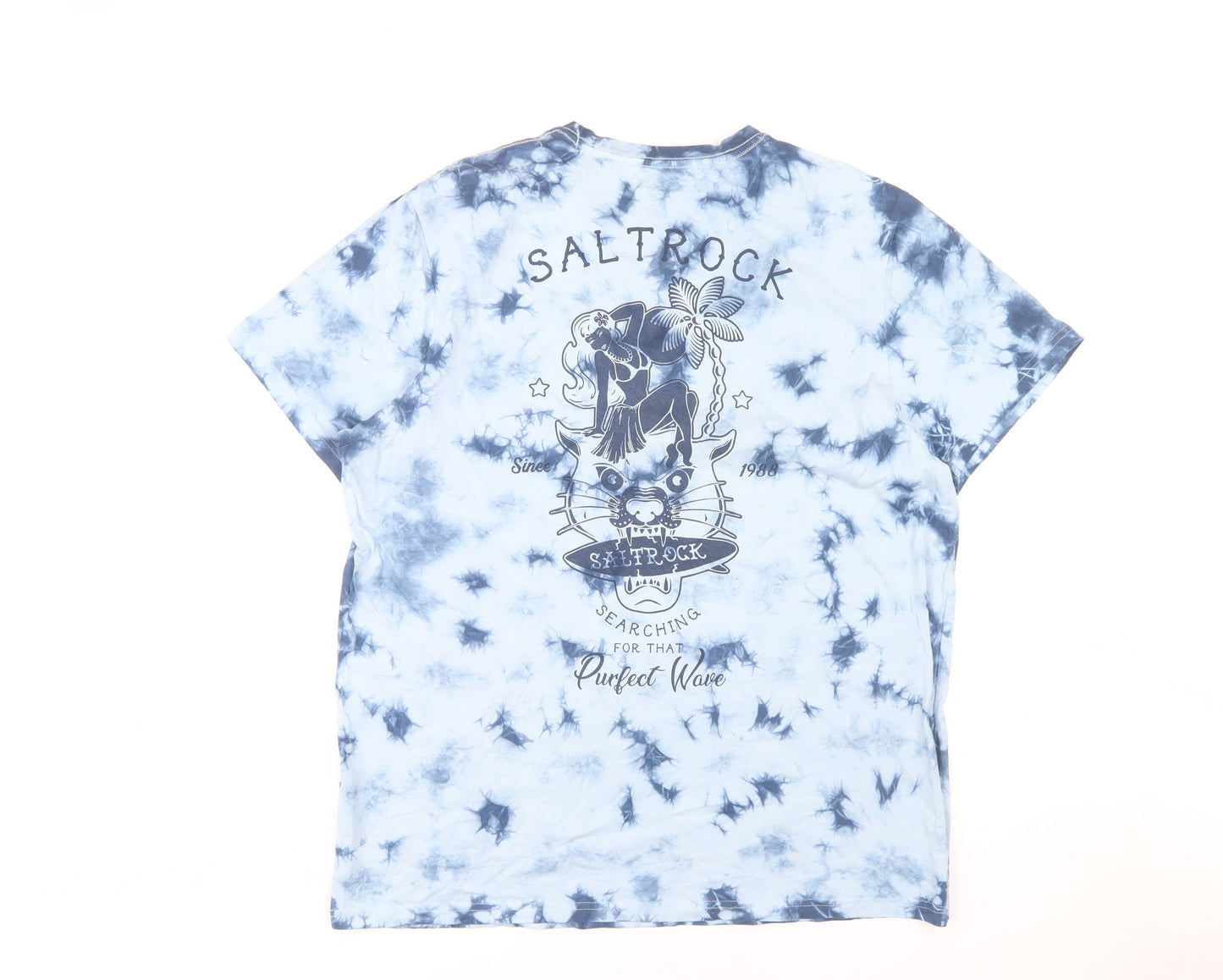 Saltrock Men's Multicoloured Beach T-Shirt L Cotton