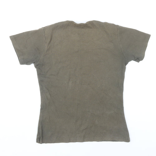 Cotton Traders Women's Green Basic T-Shirt Size 10/12