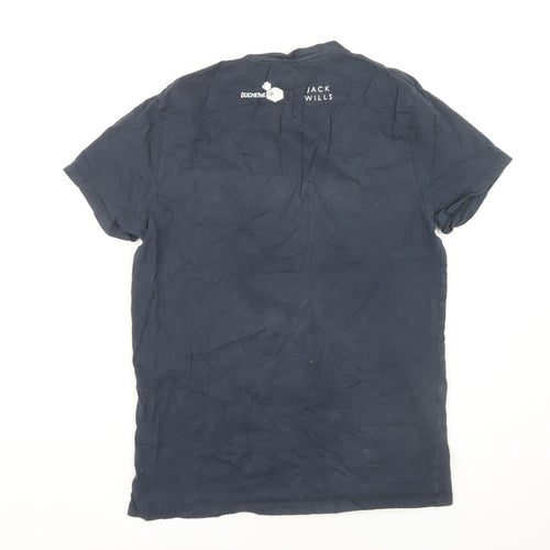 Jack Wills Men's Blue Medium Bicycle Graphic T-Shirt