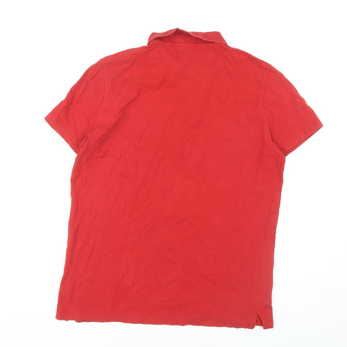 Calvin Klein Men's Red Polo Shirt, Size 54, Short Sleeve