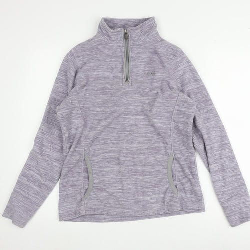 Weird Fish Women's Purple High Neck Pullover Sweatshirt