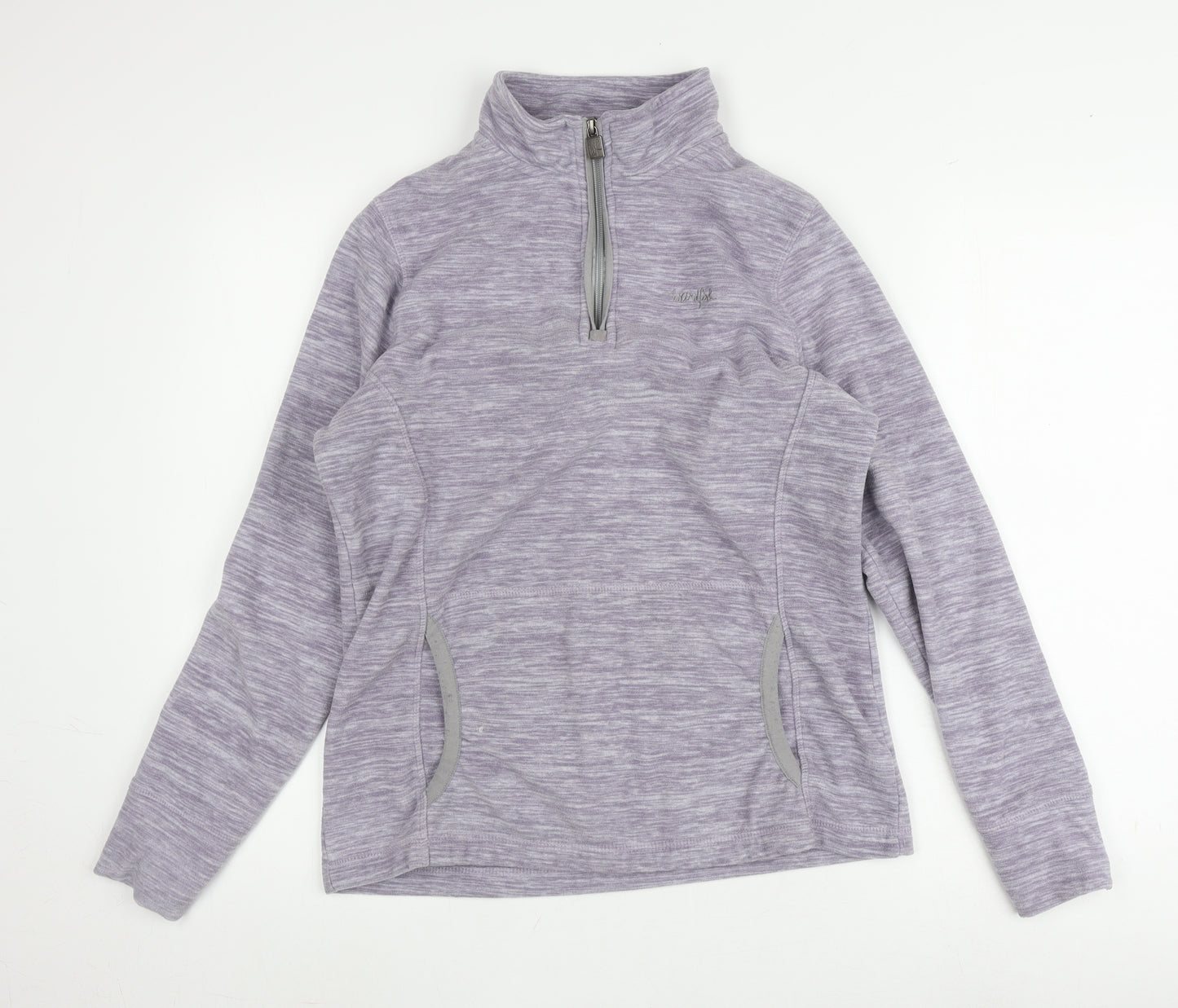 Weird Fish Women's Purple High Neck Pullover Sweatshirt