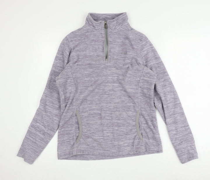 Weird Fish Women's Purple High Neck Pullover Sweatshirt