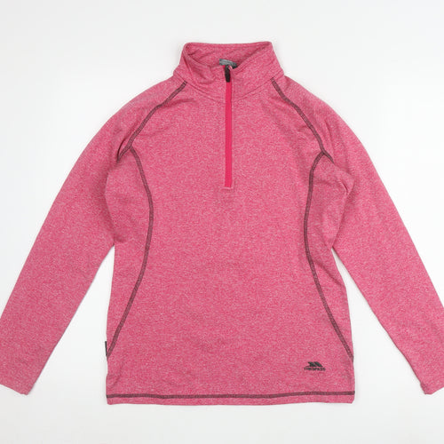 Trespass Pink Women's XS Activewear Top, 1/4 Zip, Stylish Pullover