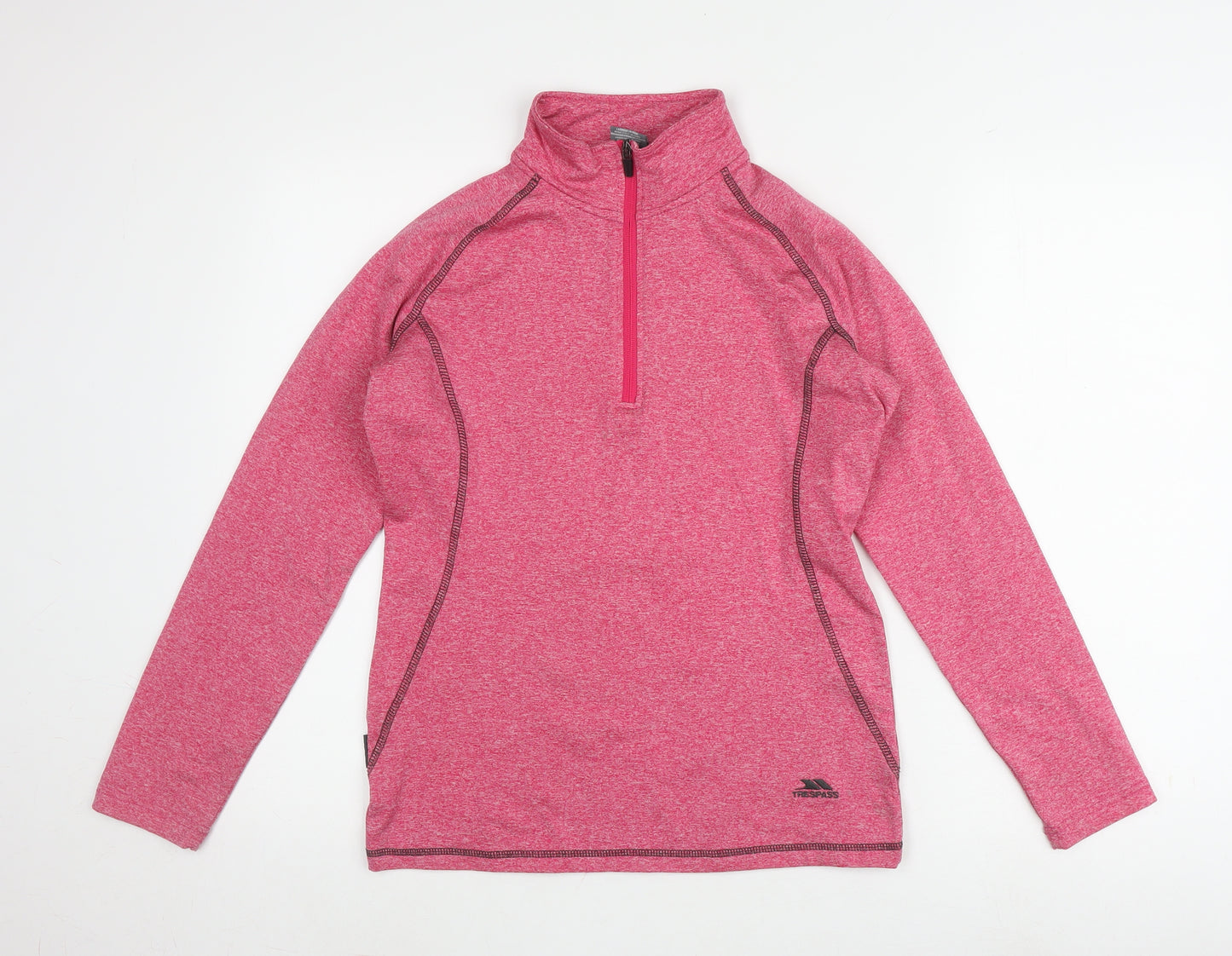 Trespass Pink Women's XS Activewear Top, 1/4 Zip, Stylish Pullover