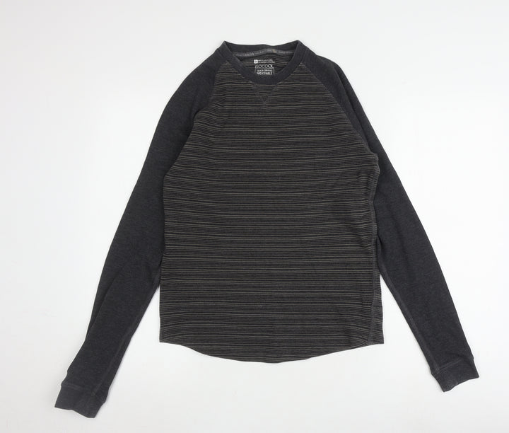 Mountain Warehouse Men's Grey Striped Long Sleeve Shirt
