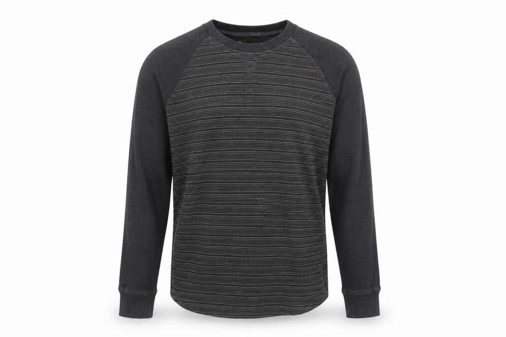 Mountain Warehouse Men's Grey Striped Long Sleeve Shirt