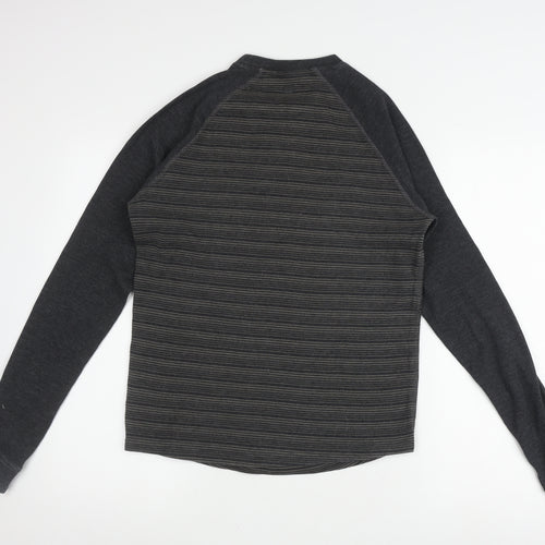 Mountain Warehouse Men's Grey Striped Long Sleeve Shirt