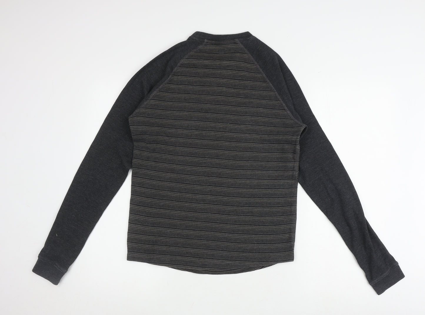 Mountain Warehouse Men's Grey Striped Long Sleeve Shirt