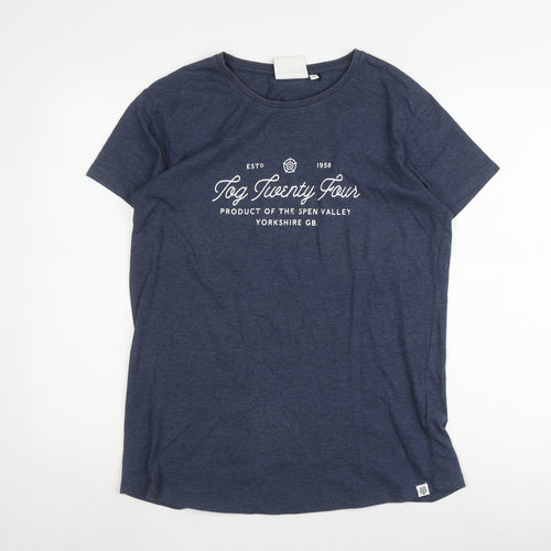 TOG24 Women's Blue T-Shirt, Size 14, Casual Style