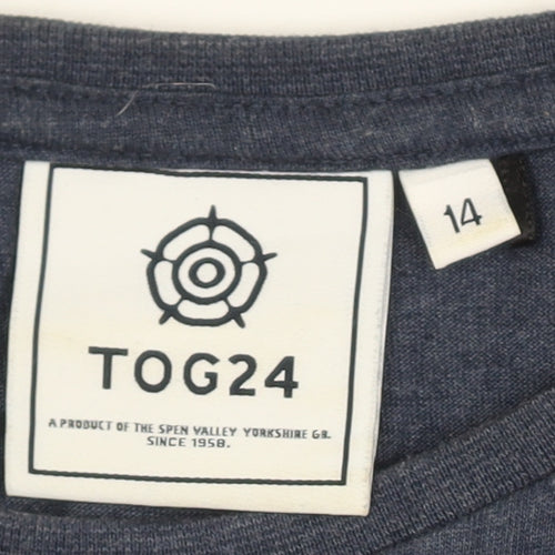TOG24 Women's Blue T-Shirt, Size 14, Casual Style