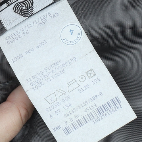 Féraud Men's Black Wool Striped Blazer Size 42