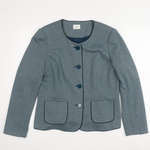 Eastex Women's Blue Chevron Blazer, Size 12