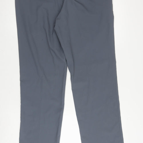 Adidas Men's Grey Golf Trousers Size M Straight Leg