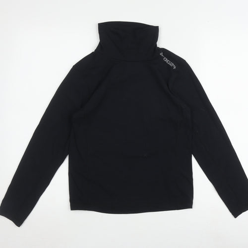 Technical TCZ-Cotton Boys Black Mock Neck Pullover Top 11-12 Years