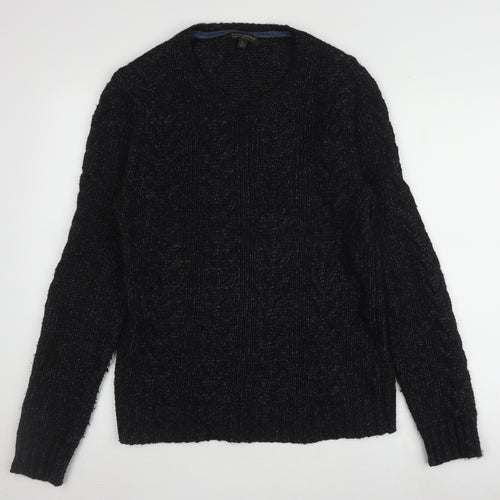 Banana Republic Women's Black Cable-Knit Jumper S