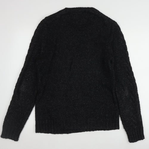 Banana Republic Women's Black Cable-Knit Jumper S