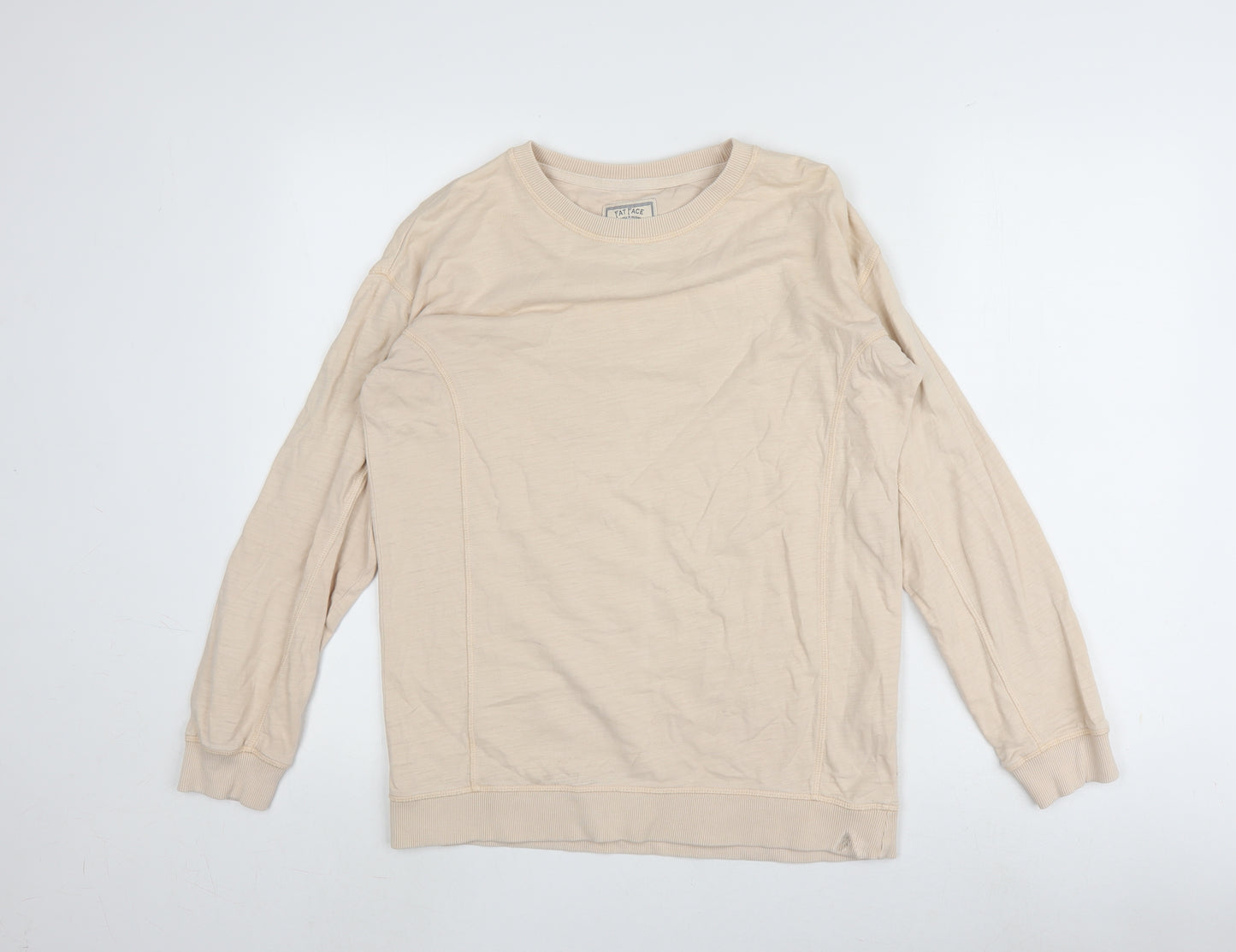 Fat Face Men's Beige Small Pullover Sweatshirt