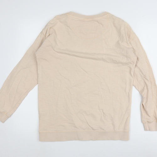 Fat Face Men's Beige Small Pullover Sweatshirt