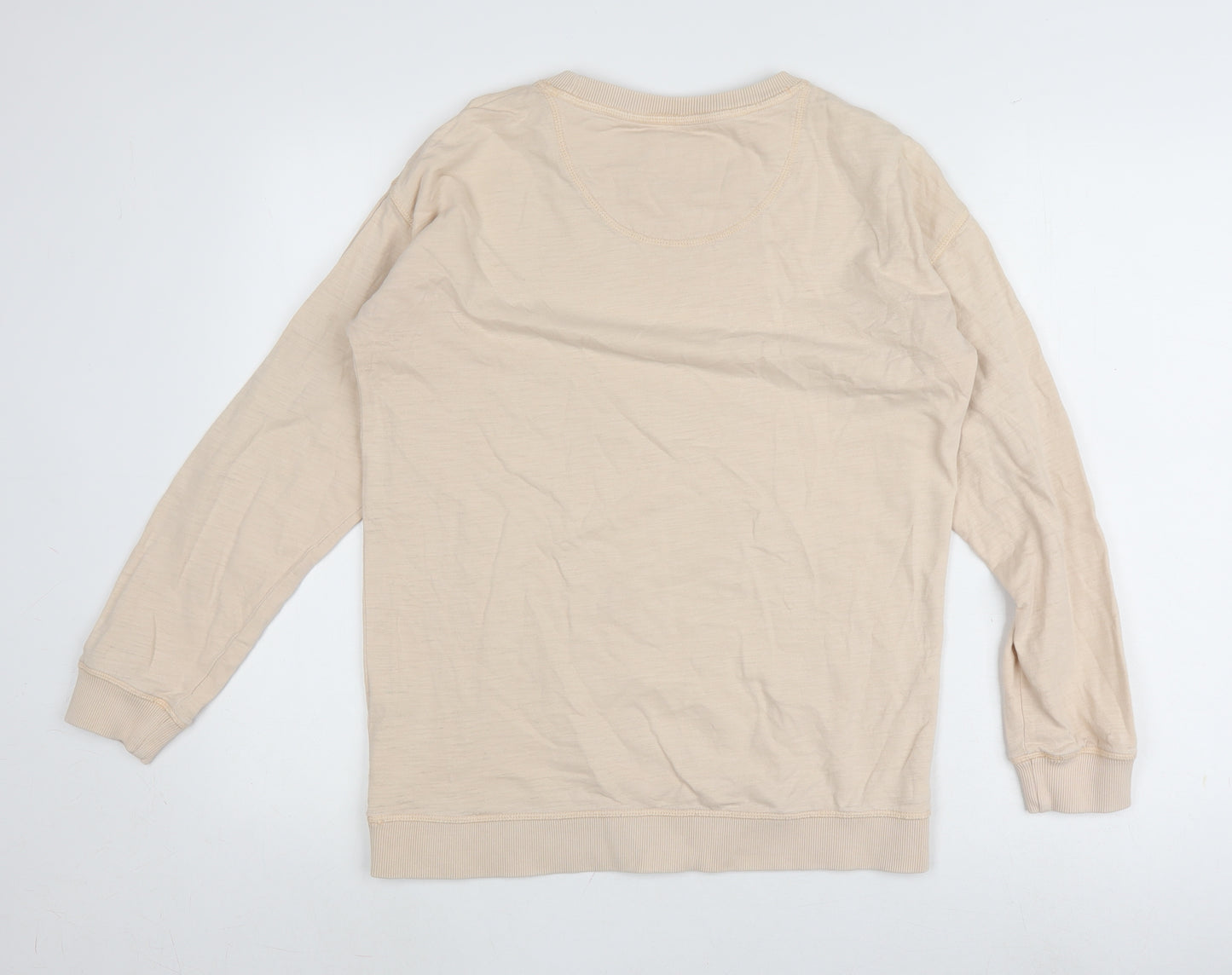 Fat Face Men's Beige Small Pullover Sweatshirt