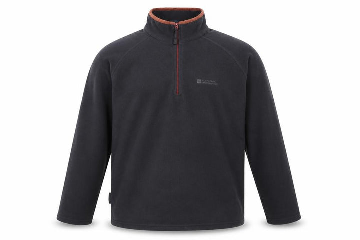 Mountain Warehouse Men's Black Fleece 1/4 Zip Sweatshirt L