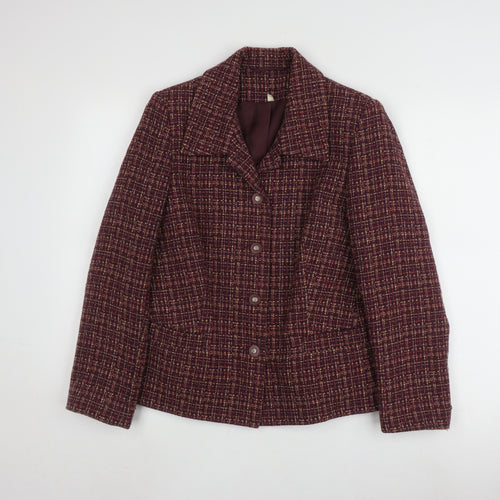 Honor Millburn Women's Red Check Blazer Size 14