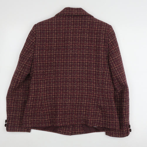 Honor Millburn Women's Red Check Blazer Size 14