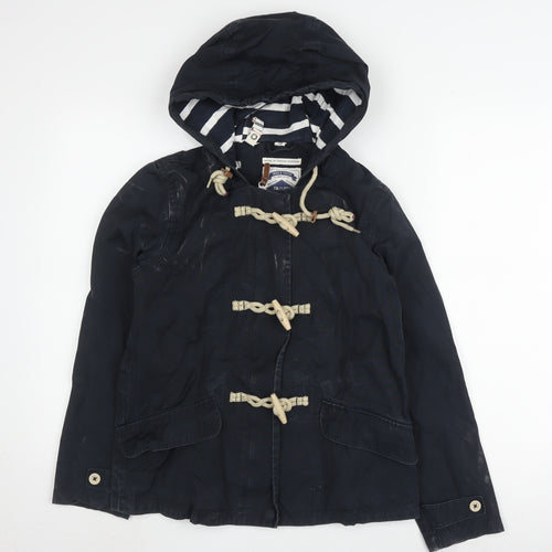 Seasalt Women’s Blue Hooded Duffle Jacket Size 8