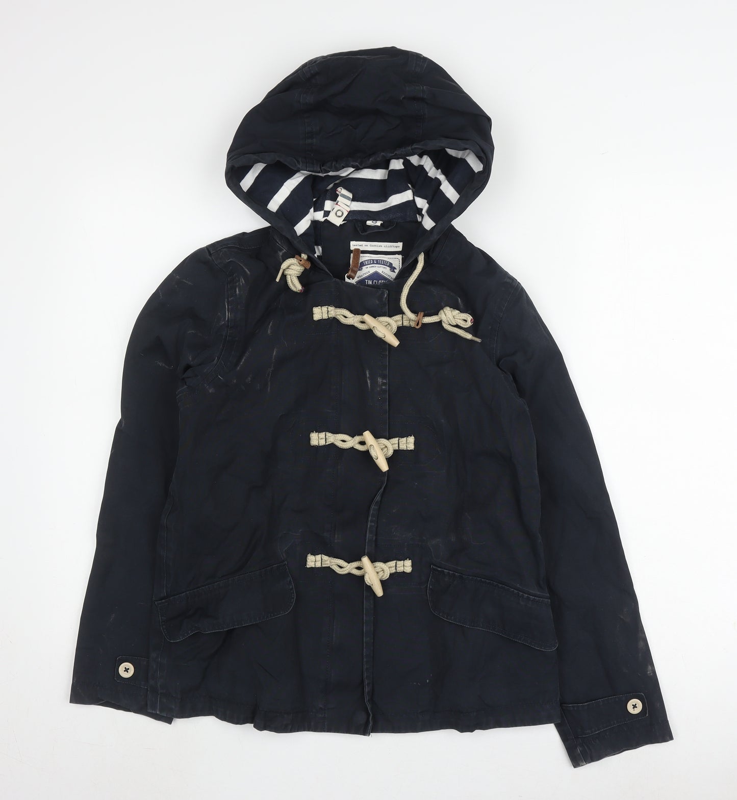 Seasalt Women’s Blue Hooded Duffle Jacket Size 8