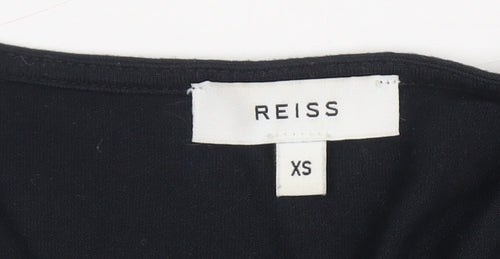 Reiss Womens Black Sleeveless Top XS V-Neck